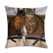Animal Pattern Pillowcase Decorative Cat Pattern Pillowcase Sofa Chair Cover Pillowcase Home Decoration - #3