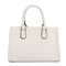 Women Soft Upper Ling Leather Handbag - White