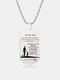 Thanksgiving Trendy Geometric-shaped Lettering Stainless Steel Necklace - #10