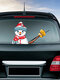 Christmas Snowman Elf Wiper Sticker Removable Rear Windshield Stickers Car Sticker - #17