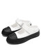 Women Halcyon Beach Vacation Comfy Hook & Loop Platform Closed Toe Slippers - White