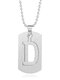 Trendy Simple Geometric-shaped Hollow Letter Pendant Round Bead Chain 3 Wearing Methods Stainless Steel Necklace - D