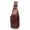 Bullcaptain Men Genuine Leather Business Casual Chest Bags Shoulder Crossbody Bag - Brown