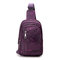 Nylon Lightweight Chest Bag Lightweight Portable Shoulder Bags - Purple