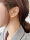 Trendy Diamond Pearls Earring Temperament Metal Auricle Piercing Earring - #18
