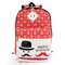 New Flower Print Convas Backpack Cute Cartoon School Bag Satchel - Pink