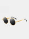 Unisex Metal Full Round Frame UV Protection Fashion Avant-garde Sunglasses - #06