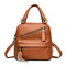 Multifunctional Stylish Daily PU Leather Handbag Backpack Shoulder Bags Crosbsody Bags For Women - Yellow
