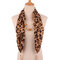 Bohemian Chiffon Multi-layer Necklace Big Leopard Print Snakeskin Print Beaded Tassel Scarf Necklace - 06