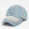 Mens Women Vintage Solid Color Denim Baseball Cap Casual Travel Visor Snapback Caps Jeans Hat - #2