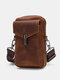 Retro Genuine Leather Simple Fashion All-match Classic Large-capacity Multi-pocket Phone Bag - Coffee