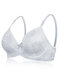 Sexy See Through Lace Push Up Lightly Lined Bras - White
