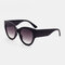 Women Full Frame Casual Fashion Classical Shape UV Protection Sunglasses - Black
