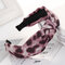 Woman's Plaid Leopard Print Color Headband Hair Clip - #04