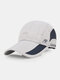 Unisex Mesh Quick-dry Solid Color Travel Sunshade Breathable Baseball Hat - Gray