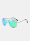 Men Metal Full Frame Double Bridge Polarized Light UV Protection Sunglasses - #08