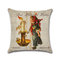 Cartoon Witches Pumpkin Pattern Linen Cushion Cover Home Sofa Halloween Art Decor   - #4