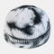 Men & Women Tie-dyed Cotton Round Top Warm Melon Brimless Beanie Skull Hat Knit Hat - Black
