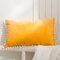 1 funda de cojín de franela de 30 * 50 cm Soft funda de almohada para sofá cama rectangular - Amarillo