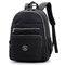 Women Men Causal Lightweight Capacity Backpack Shoulder Bag Travel Bags - Black