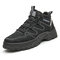 Men Brief Lace-up Hard Wearing Work Style Casual Boots - Black