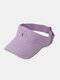 Unisex Cotton Outdoor Sports Badminton Pattern Couple Sunscreen Visor Hats Baseball Cap - Purple