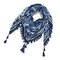 Print Knotted Tassel Scarf Jacquard Square Scarf - 5
