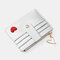 Multi-card Card Holder Card Holder Heart-Shaped Embroidered Thread Small Wallet Fashionable Multi-function Coin Purse - Gray