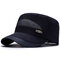 Unisex Summer Mesh Adjustable Flat Hat Outdoor Casual Sports Breathable Visor Cap - Navy