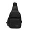 USB-Anschluss Nylon Light Chest Bag Large Capacity Shoulder Bag Crossbody Bags For Women - Black