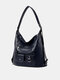 JOSEKO Women's Microfiber Retro Casual Backpack Soft Leather Simple Shoulder Bag - Blue