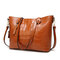 Women Crocodile Pattern Tote Handbags Casual Large Capacity Crossbody Bags - Brown