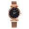 Fashion Women Quartz Watch Starry Sky Quartz Watch Waterproof Stainless Steel Watch - Rose Gold