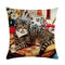 خمر نمط القط الفارسي المطبوعة غطاء وسادة كتان المنزل أريكة ديكور فني مكتب رمي غطاء وسادة - #14