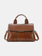 Женская Винтаж Аллигатор Шаблон Многофункциональная сумка через плечо с принтом Сумка Crossbody Сумка - коричневый
