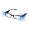 Unisex Rimmed Reading Glasses Eyeglasses Spectacal With LED Light Diopter Magnifier - Black