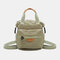 Women Oxford Casual Basic Backpack School Bag - Green