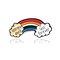 Creativo carino arcobaleno ponte spilla arcobaleno kit goccia Olio spilla in metallo denim Borsa gioielli da donna - 06