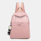 Women Oxford Daisy Ornament Anti theft Waterproof Laptop Pack Backpack - Pink