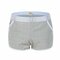 Men Comfy 100%Cotton Liner Pouch Boxer Trunks Elastic Belt Daily Life Arrow Pants Shorts - Light Gray