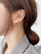 Trendy Diamond Pearls Earring Temperament Metal Auricle Piercing Earring - #08