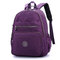 Women Men Causal Lightweight Capacity Backpack Shoulder Bag Travel Bags - Dark Purple