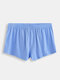 Men Cotton Liner Pouch Boxer Shorts Print Loose Breathable Casual Loungewear Arrow Pants - Blue
