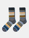 10 Pairs Men Cotton Geometric Striped Argyle Pattern Jacquard Thicken Breathable Warmth Socks - Dark Gray