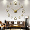 Personalidad creativa Pared de moda simple Reloj 3d Pegatinas de pared de espejo acrílico Reloj Pared de bricolaje para sala de estar Reloj - #30