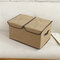 Large Double Cover Clothes Separate Storage Box Toy Storage Case Underwear Container - Khaki