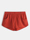 Men Thin Transparent Boxer Shorts Loose Breathable Lightweight Casual Home Arrow Pant With Pockets - Red