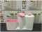 Стеллаж для хранения Кухонные принадлежности Многофункциональное моющее средство для раковины Мыло Диспенсер для рук Мыло Бутылка - Розовый