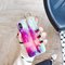 Women Gold Foil Marble Phone Case With Wrist Strap Bracket Back Cover Anti-fall For iPhone - 8