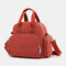 Women USB Charging Multi-carry Waterproof Backpack Crossbody Bag - Orange
